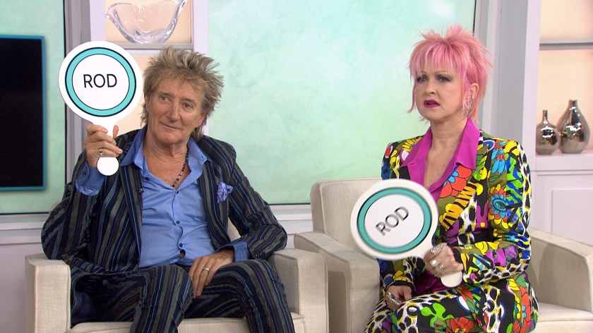 Rod Stewart and Cyndi Lauper